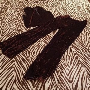 Victor Secrete crushed velvet pj set small